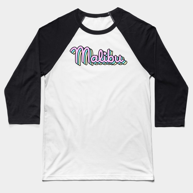 Malibu Retro Baseball T-Shirt by lolosenese